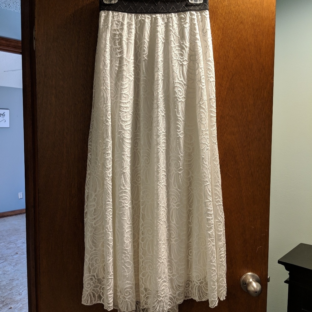 Lace maxi skirt